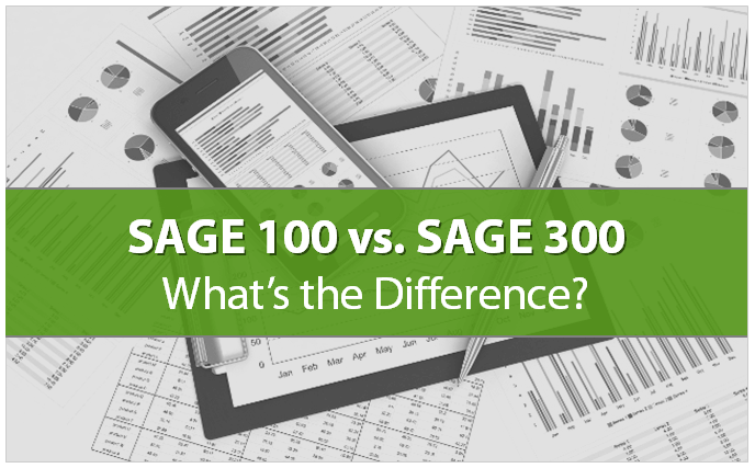 Sage 100 Contractor vs Sage 300 CRE Graphic