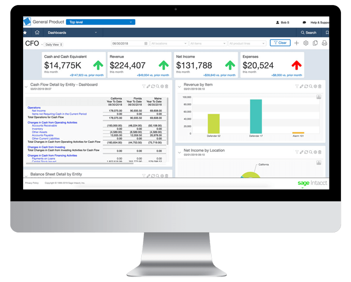 Intacct Financials Screen Sage Intacct Financials Screen